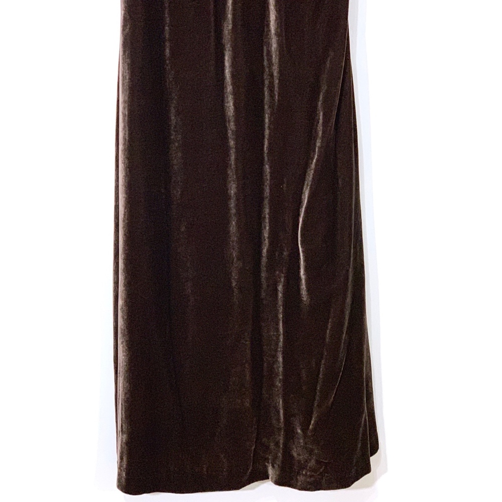 Odille Brown Velvet Midi Dress - Picture 3 of 6